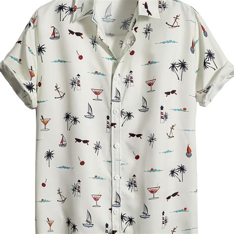 men's graphic button down shirts.